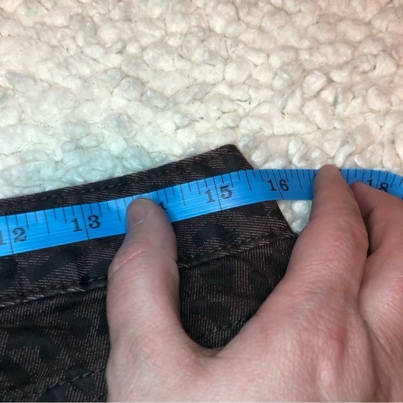 free People Womens Leopard Cheetah Print Stretch Crop Jeans Size 29 Brown 31x25 - Picture 11 of 11